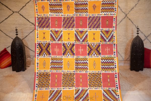 HANDMADE VINTAGE RUG - Organic Wool Rug - Morrocan Wool Rug - Vintage Taznakht Rug - Living Room Gift - Carpet For Bedroom