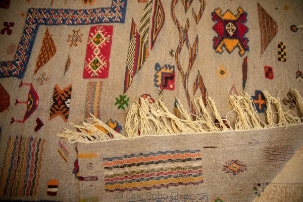 Authentic Moroccan Rug Vintage Rug Handmade Rug Beni Ourain Style Area Rug Berber Rug 5.4 Ft X 8.5 Ft 2.62cm 1.67cm