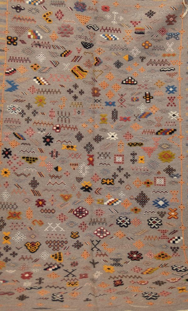 Authentic Moroccan Rug Vintage Rug Handmade Rug Beni Ourain Style Area Rug Berber Rug 8.5 ft X 5.1f