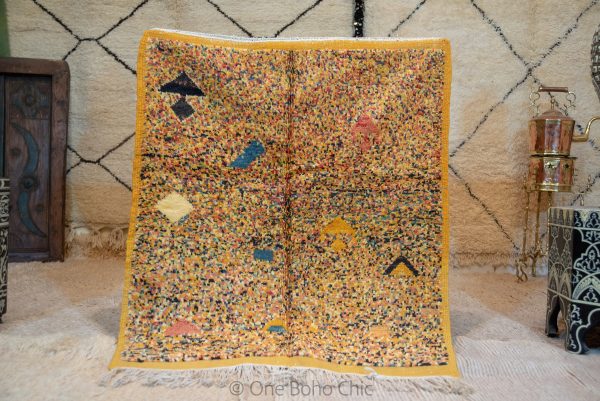 accent Handmade Berber Rug, Moroccan Azilal Rug, Authentic Wool Rug, Handmade Moroccan Rug, Vintage Berber Rug