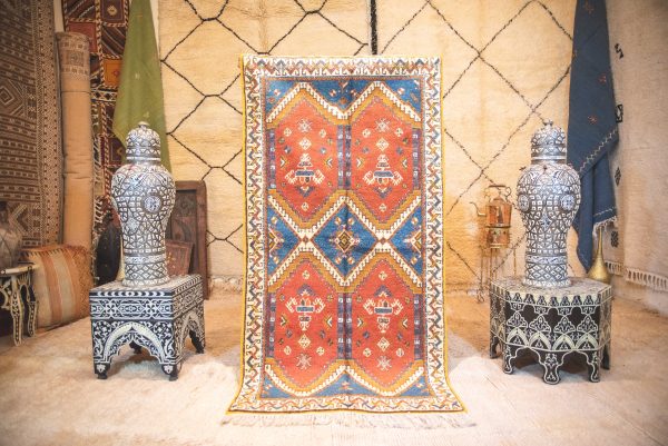 Taznakht Rug,Authentic Moroccan Rug,Hand Knotted Rug,Handmad Wool Rug,Berber Teppich,Vintage Berber Rug,Moroccan Teppich,Moroccan Carpet