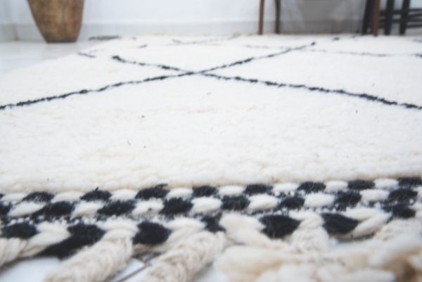 Moroccan rug Hand knotted - Beni ourain rug - all wool berber rug - handmade rug - Genuine lamb wool