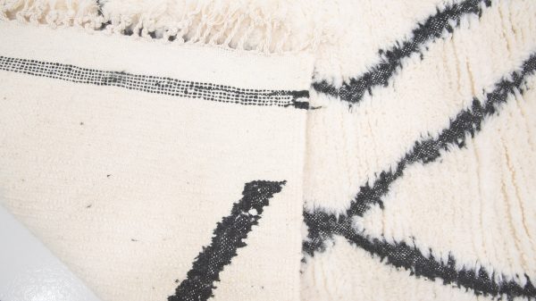 Moroccan rug Hand knotted - Beni ourain rug - all wool berber rug - handmade rug - Genuine lamb wool
