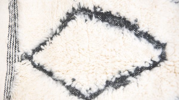 Moroccan rug Hand knotted - Beni ourain rug - all wool berber rug - handmade rug - Genuine lamb wool