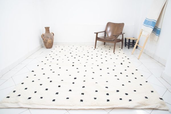Handmade Rug, 9.5x6.8 ft Moroccan Beni Ourain Area Rug, Berber Wool Rugs, Hand Knotted Rug, Vintage Berber Rugs, Moroccan Carpet, Kilim Rug