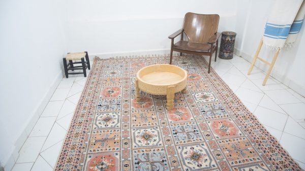 faded Moroccan vintage rug berber boho 6x10ft, Antique moroccan carpet 90s rug