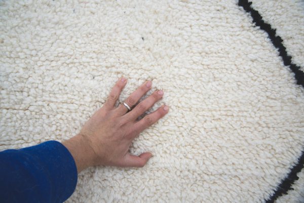 Moroccan rug Hand knotted - Beni ourain rug - all wool berber rug - handmade rug - Genuine lamb wool