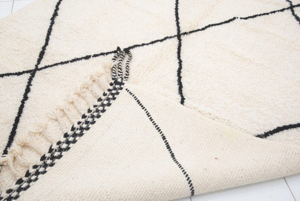 Moroccan rug Hand knotted - Beni ourain rug - all wool berber rug - handmade rug - Genuine lamb wool