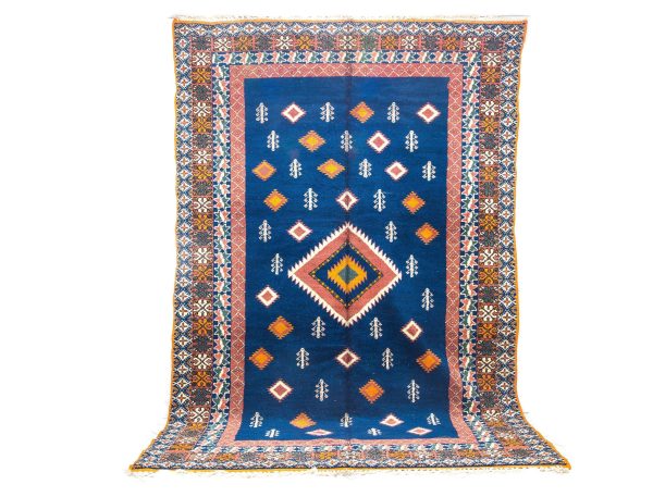 10*7 ft Diamond bleu Rug,Authentic Moroccan Rug,Hand Knotted Rug Wool Rug,Berber Teppich, Vintage Berber Rug,Moroccan ,Moroccan Carpet