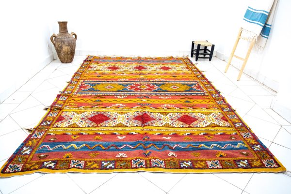 10 * 7 Ft TAZNAKHT ,Authentic Moroccan Rug,Hand Knotted Rug, Handmad Wool Rug,Berber Teppich, Vintage Berber Rug,Moroccan Teppich, Moroccan