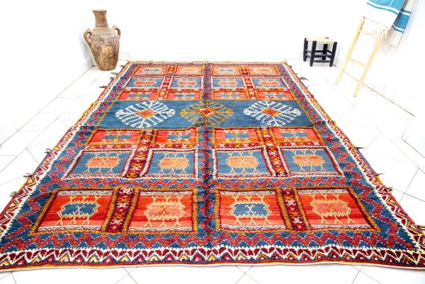 10 * 7 Ft TAZNAKHT ,Authentic Moroccan Rug,Hand Knotted Rug, Handmad Wool Rug,Berber Teppich, Vintage Berber Rug,Moroccan Teppich, Moroccan