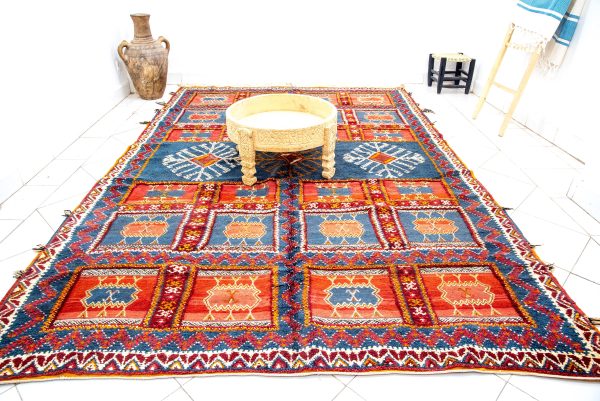 10 * 7 Ft TAZNAKHT ,Authentic Moroccan Rug,Hand Knotted Rug, Handmad Wool Rug,Berber Teppich, Vintage Berber Rug,Moroccan Teppich, Moroccan