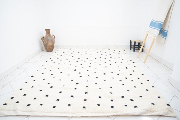 Handmade Rug, 9.5x6.8 ft Moroccan Beni Ourain Area Rug, Berber Wool Rugs, Hand Knotted Rug, Vintage Berber Rugs, Moroccan Carpet, Kilim Rug