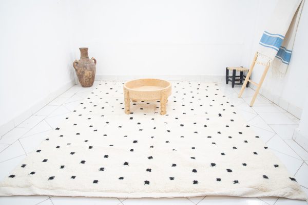Handmade Rug, 9.5x6.8 ft Moroccan Beni Ourain Area Rug, Berber Wool Rugs, Hand Knotted Rug, Vintage Berber Rugs, Moroccan Carpet, Kilim Rug