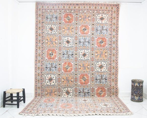 faded Moroccan vintage rug berber boho 6x10ft, Antique moroccan carpet 90s rug