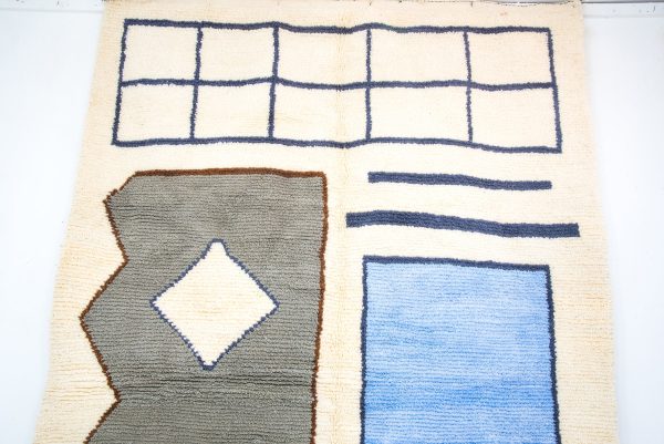 Beni Ourain Rug - Morrocan Area Rug - Authentic Tribel Rug - Handmad Wool Rug - Moroccan Rug -Vintage Berber Rug -Kilim Rug -Moroccan Carpet