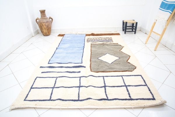 Beni Ourain Rug - Morrocan Area Rug - Authentic Tribel Rug - Handmad Wool Rug - Moroccan Rug -Vintage Berber Rug -Kilim Rug -Moroccan Carpet