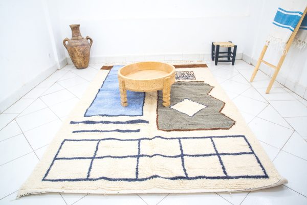 Beni Ourain Rug - Morrocan Area Rug - Authentic Tribel Rug - Handmad Wool Rug - Moroccan Rug -Vintage Berber Rug -Kilim Rug -Moroccan Carpet