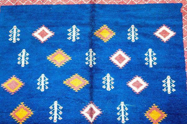 10*7 ft Diamond bleu Rug,Authentic Moroccan Rug,Hand Knotted Rug Wool Rug,Berber Teppich, Vintage Berber Rug,Moroccan ,Moroccan Carpet