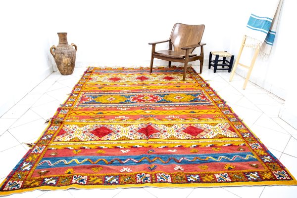 10 * 7 Ft TAZNAKHT ,Authentic Moroccan Rug,Hand Knotted Rug, Handmad Wool Rug,Berber Teppich, Vintage Berber Rug,Moroccan Teppich, Moroccan