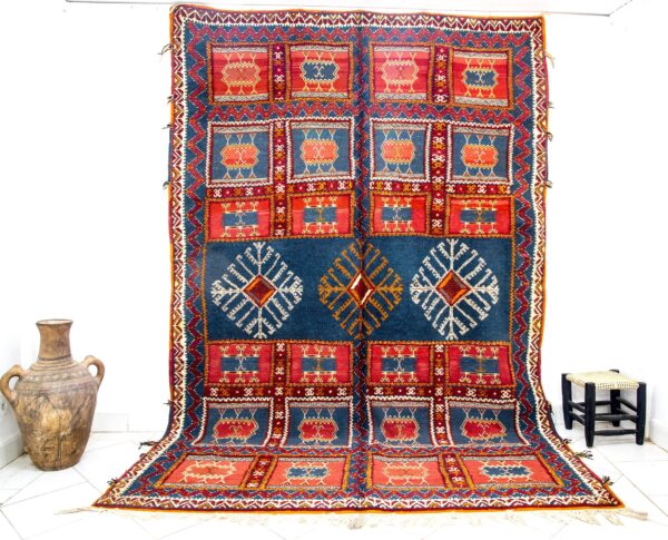 10 * 7 Ft TAZNAKHT ,Authentic Moroccan Rug,Hand Knotted Rug, Handmad Wool Rug,Berber Teppich, Vintage Berber Rug,Moroccan Teppich, Moroccan