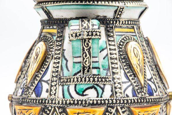 handmade Pottery Pot Moroccan vase Arabian Art Decor Table