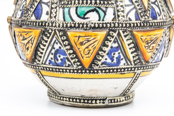 handmade Pottery Pot Moroccan vase Arabian Art Decor Table