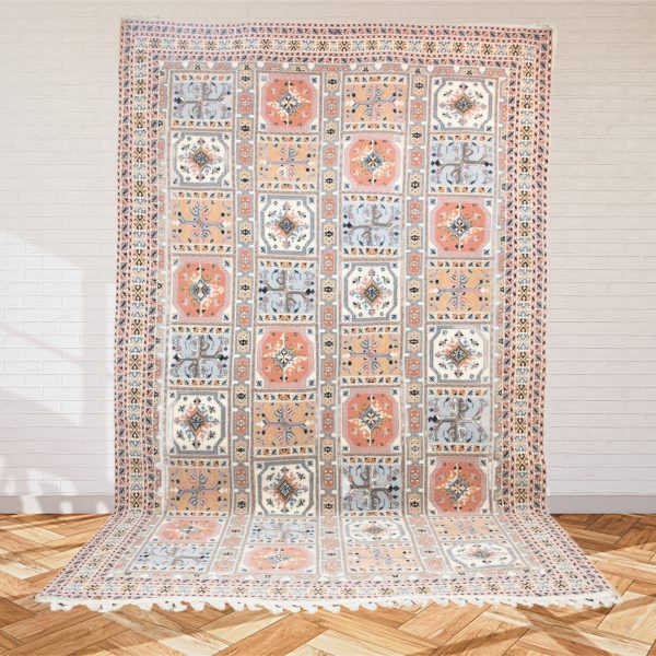 faded Moroccan vintage rug berber boho 6x10ft, Antique moroccan carpet 90s rug