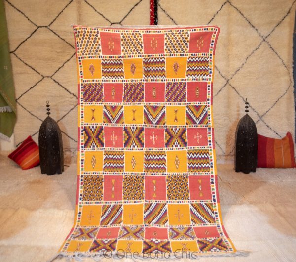 Moroccan 80s Carpet, Moroccan Rugs, Beni Ouarain RuG, marokko Teppich, alfombra marroquin,alfomba de algodon,vibrant rugs