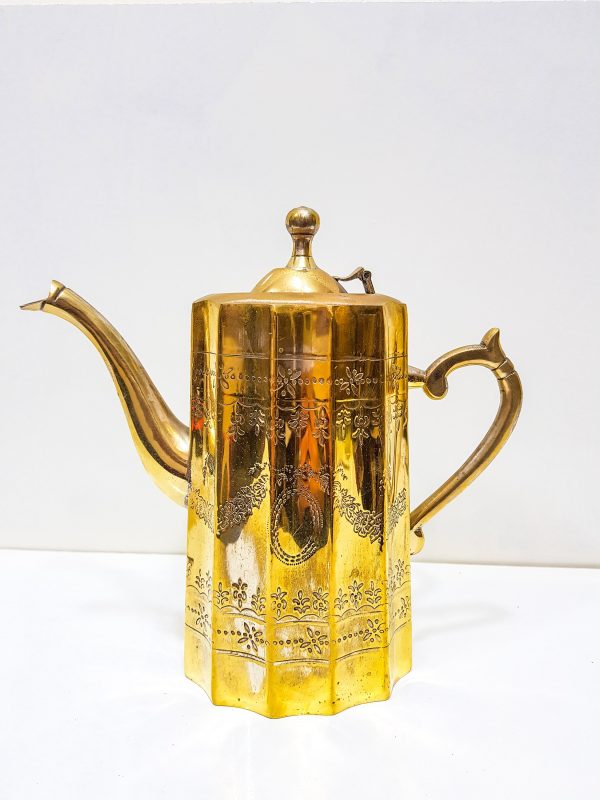 Vintage Moroccan Engraved Tea pot, VINTAGE Moroccan Copper Teapot, Antique Copper Teapot Morocco
