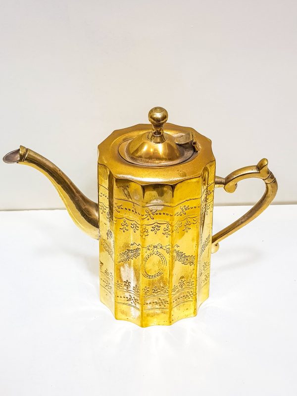 Vintage Moroccan Engraved Tea pot, VINTAGE Moroccan Copper Teapot, Antique Copper Teapot Morocco