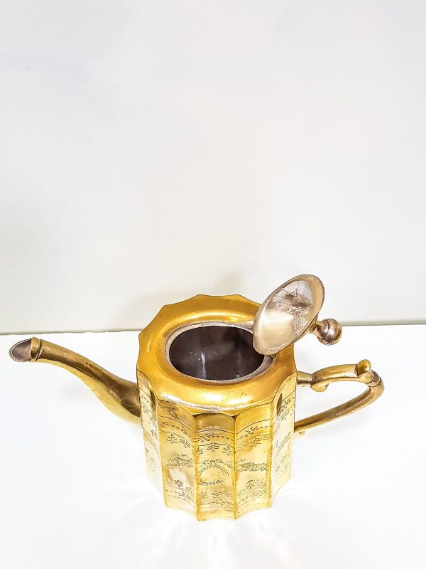 Vintage Moroccan Engraved Tea pot, VINTAGE Moroccan Copper Teapot, Antique Copper Teapot Morocco