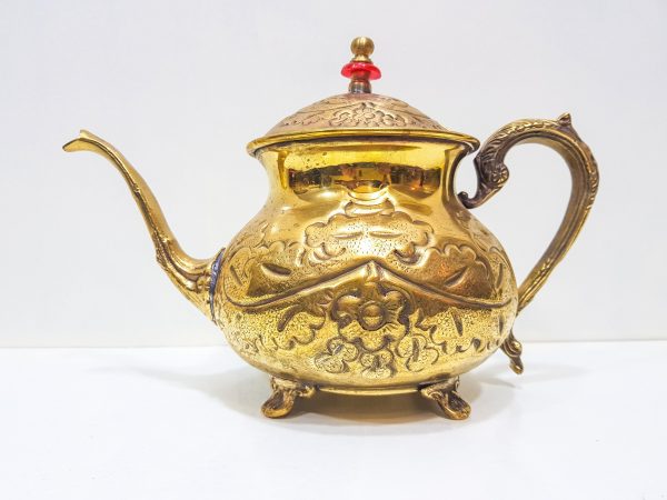 Vintage Moroccan Engraved Tea pot, VINTAGE Moroccan Copper Teapot, Antique Copper Teapot Morocco