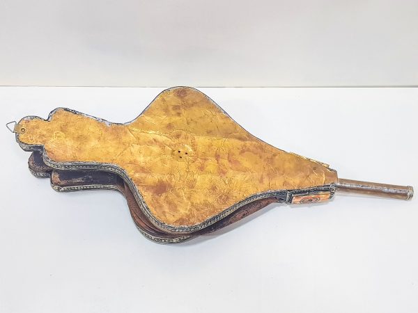 Moroccan Fire Bellow, Antique Wood leather Fire Bellows, Leather Fireside Fire Place smoking pipe Fireside, Open Fire Place