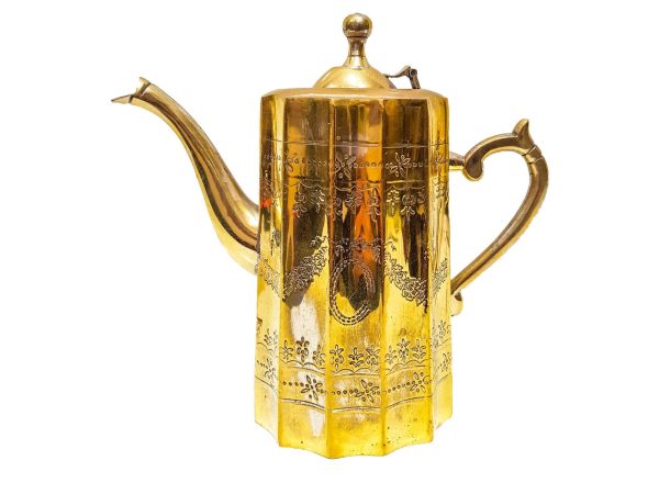 Vintage Moroccan Engraved Tea pot, VINTAGE Moroccan Copper Teapot, Antique Copper Teapot Morocco