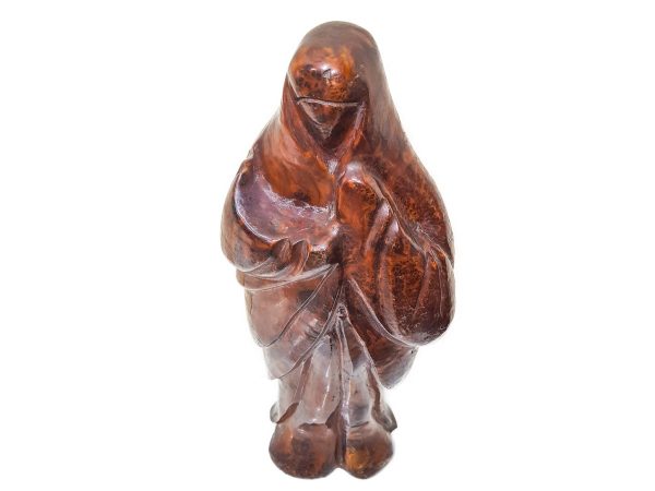 Wooden Mother Sculpture, Unique Moroccan Sculpture Wood, Wood Sculpture Art, Moroccan mom figurine