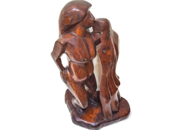 Wooden Mother Sculpture, Unique Mother Sculpture Wood, Wood Sculpture Art, mom figurine