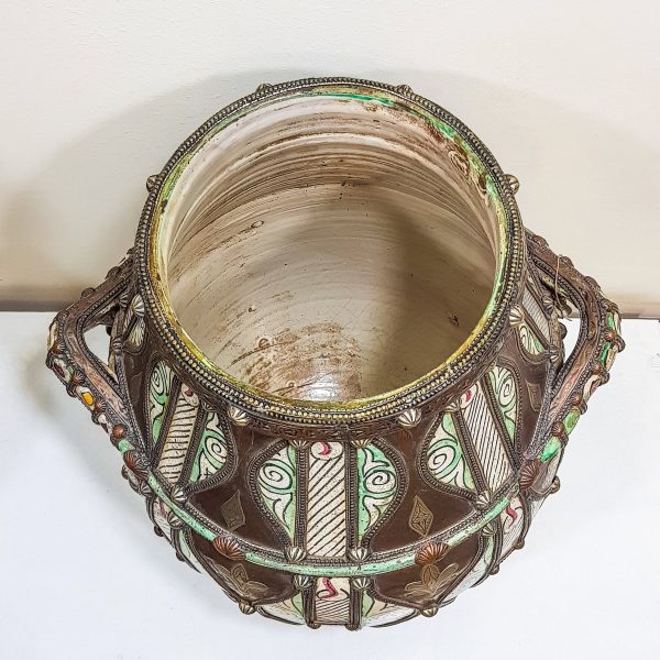 antique clay Pottery Pot Moroccan vase berber Arabian Art Decor Table