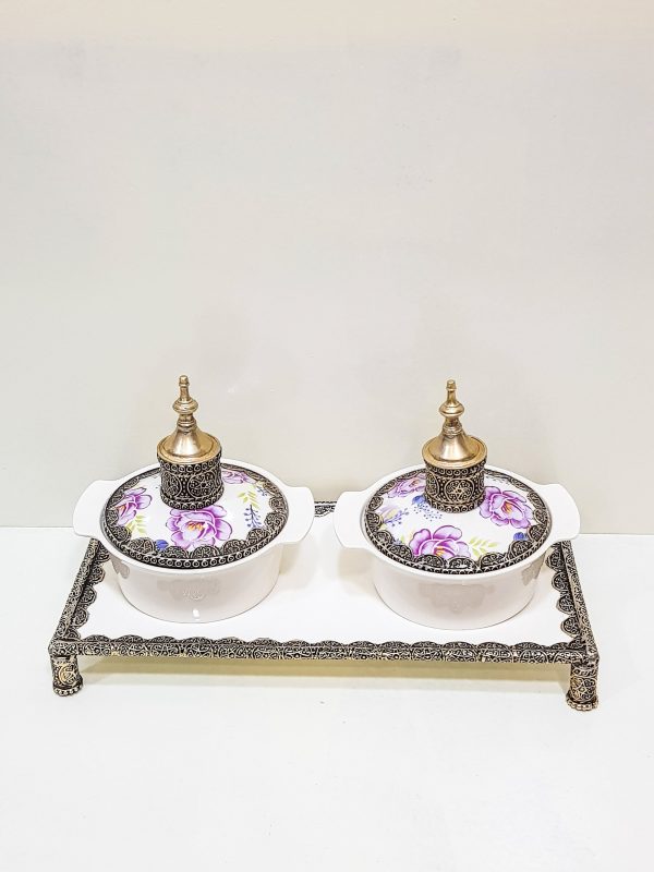 Set of 2 beautiful Moroccan hand engraved pots - royal antique soup Pot Moroccan Decor Table