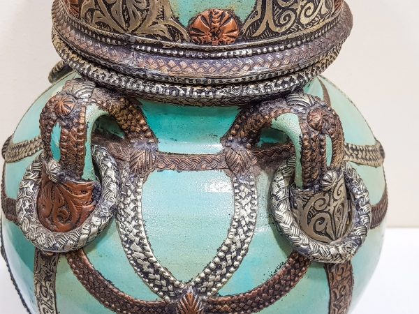 handmade Pottery Pot Moroccan vase Arabian Art Decor Table