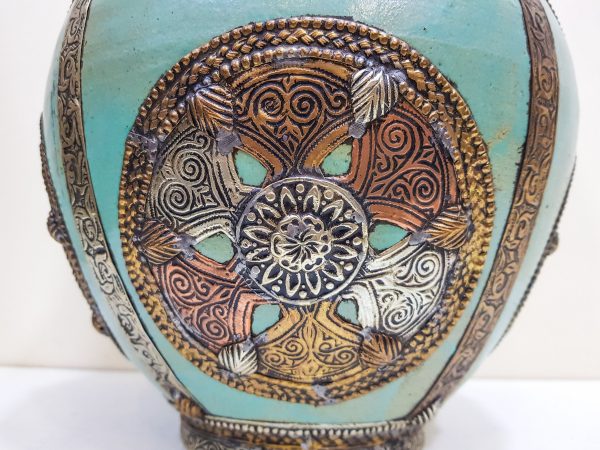handmade Pottery Pot Moroccan vase Arabian Art Decor Table