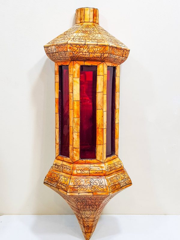 Antique Moroccan Wooden Lamp - Very beautiful moroccan antique WALL decor for palace