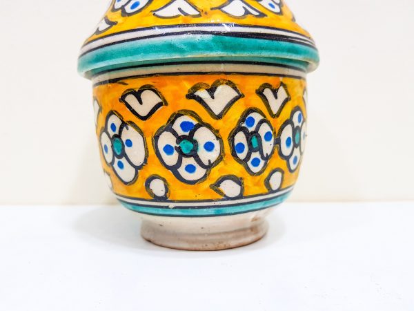 handmade Pottery Pot Moroccan vase Arabian orabge Art Decor Table