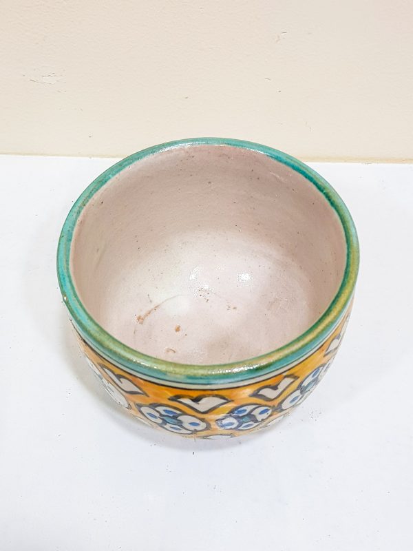 handmade Pottery Pot Moroccan vase Arabian orabge Art Decor Table