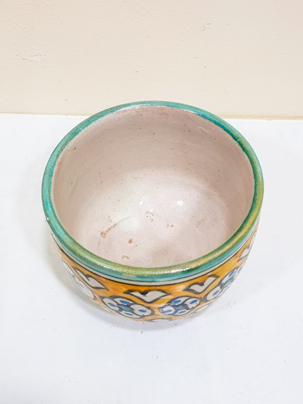 handmade Pottery Pot Moroccan vase Arabian orabge Art Decor Table