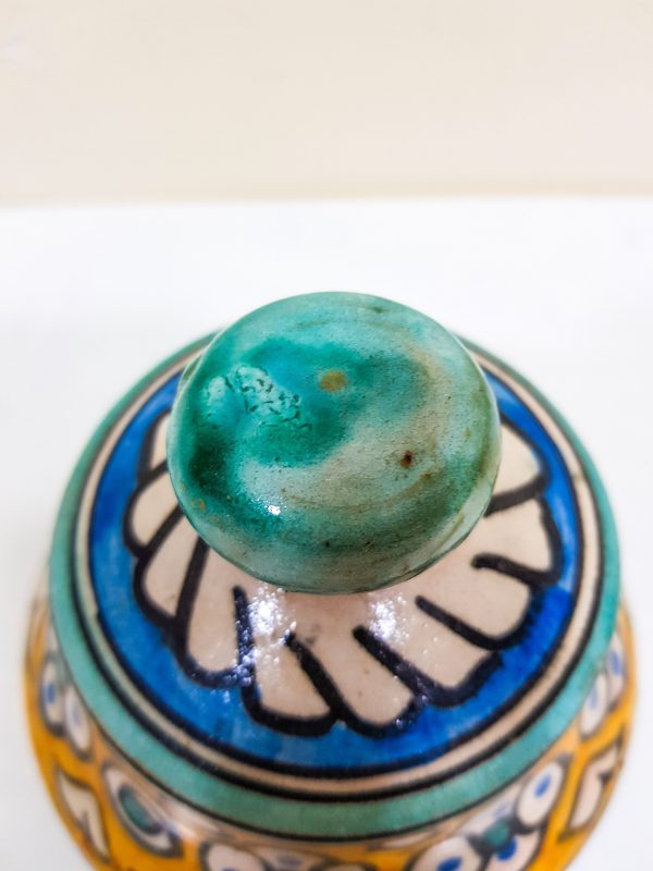 handmade Pottery Pot Moroccan vase Arabian orabge Art Decor Table