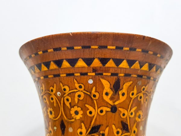 antique clay Pottery Pot Moroccan vase berber Arabian Art Decor Table 100% natural wood