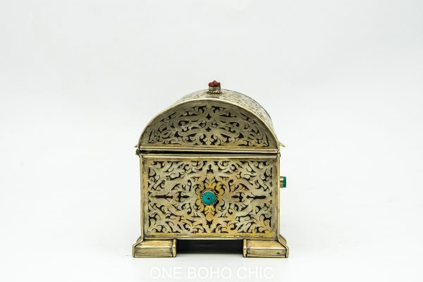 chest ethnic handmade beautiful jewelery box with moroccan motif
