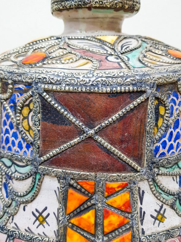 handmade Pottery Pot Moroccan vase Arabian Art Decor Table
