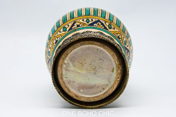 Vintage Pottery Pot Moroccan vase Arabian Art chic luxurious Decor